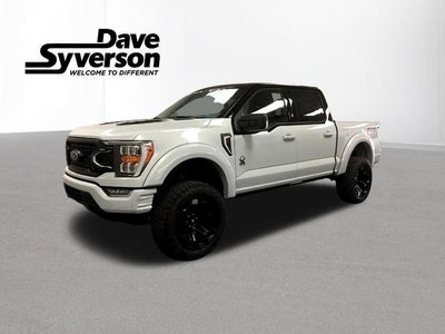 2022 FORD F-150 CREW XLT SPACE WHITE WITH BLACK WIDOW UPFIT
